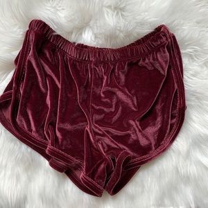 Brandy Melville John Galt Velvet Shorts
